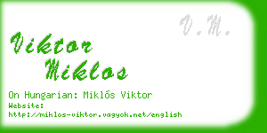 viktor miklos business card