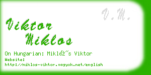 viktor miklos business card